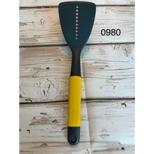 Joseph Joseph Elevate Slotted Spatula Turner Grey Yellow Weighted Handle 0980